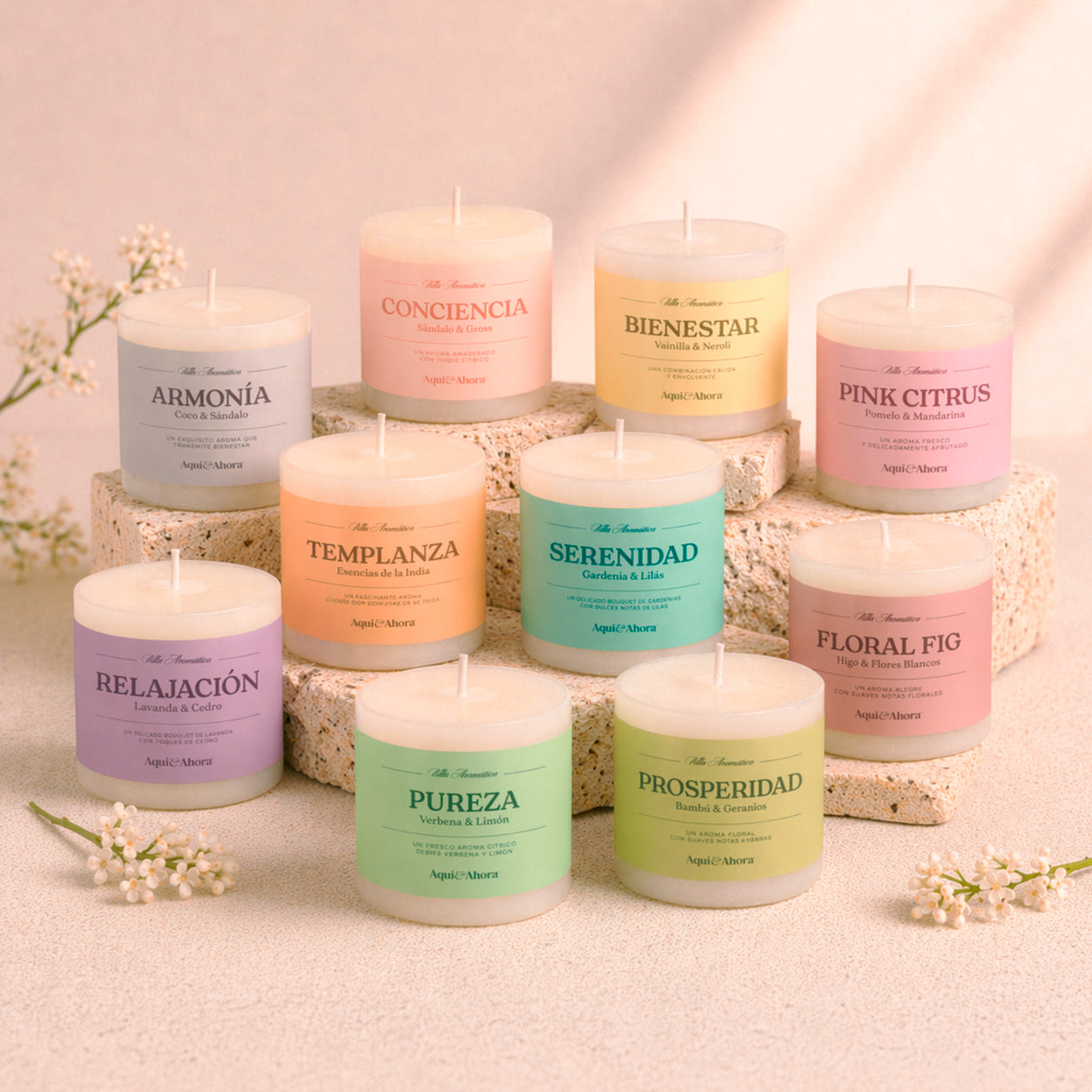 Velas Aromáticas 6 X 6