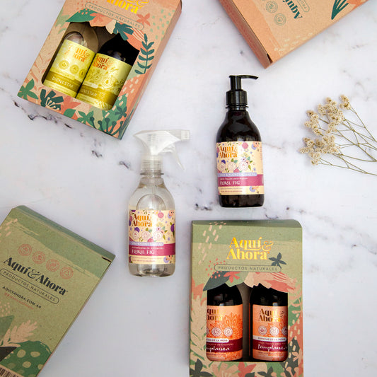 Set Jabon Liquido + Aromatizante + Estuche Exhibidor