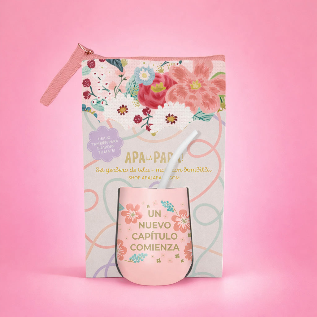 Set Materos Yerbero de Tela + Mate (NEW)