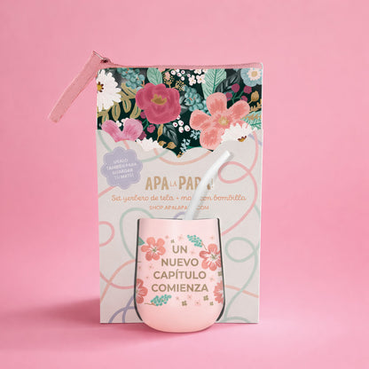 Set Materos Yerbero de Tela + Mate (NEW)