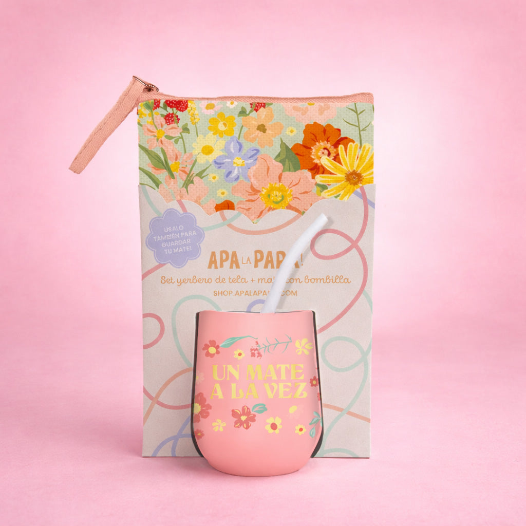 Set Materos Yerbero de Tela + Mate (NEW)