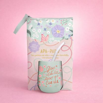 Set Materos Yerbero de Tela + Mate (NEW)