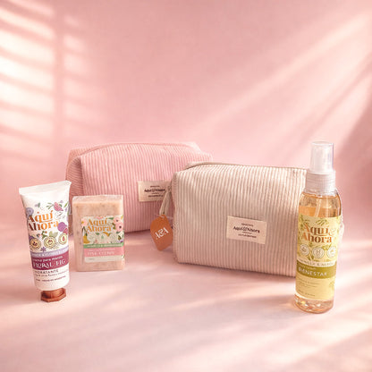 Set Neceser Corderoy + Body Splash + Crema + Jabon en Barra