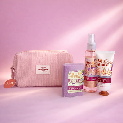 Set Neceser Corderoy + Body Splash + Crema + Jabon en Barra