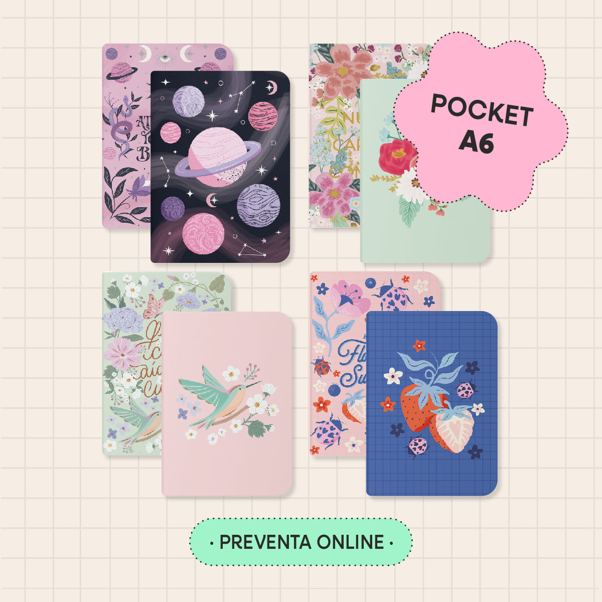 Libretas Cosidas Pocket A6 - PACK X 2