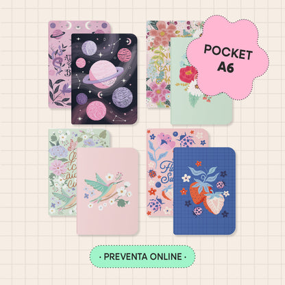 Libretas Cosidas Pocket A6 - PACK X 2