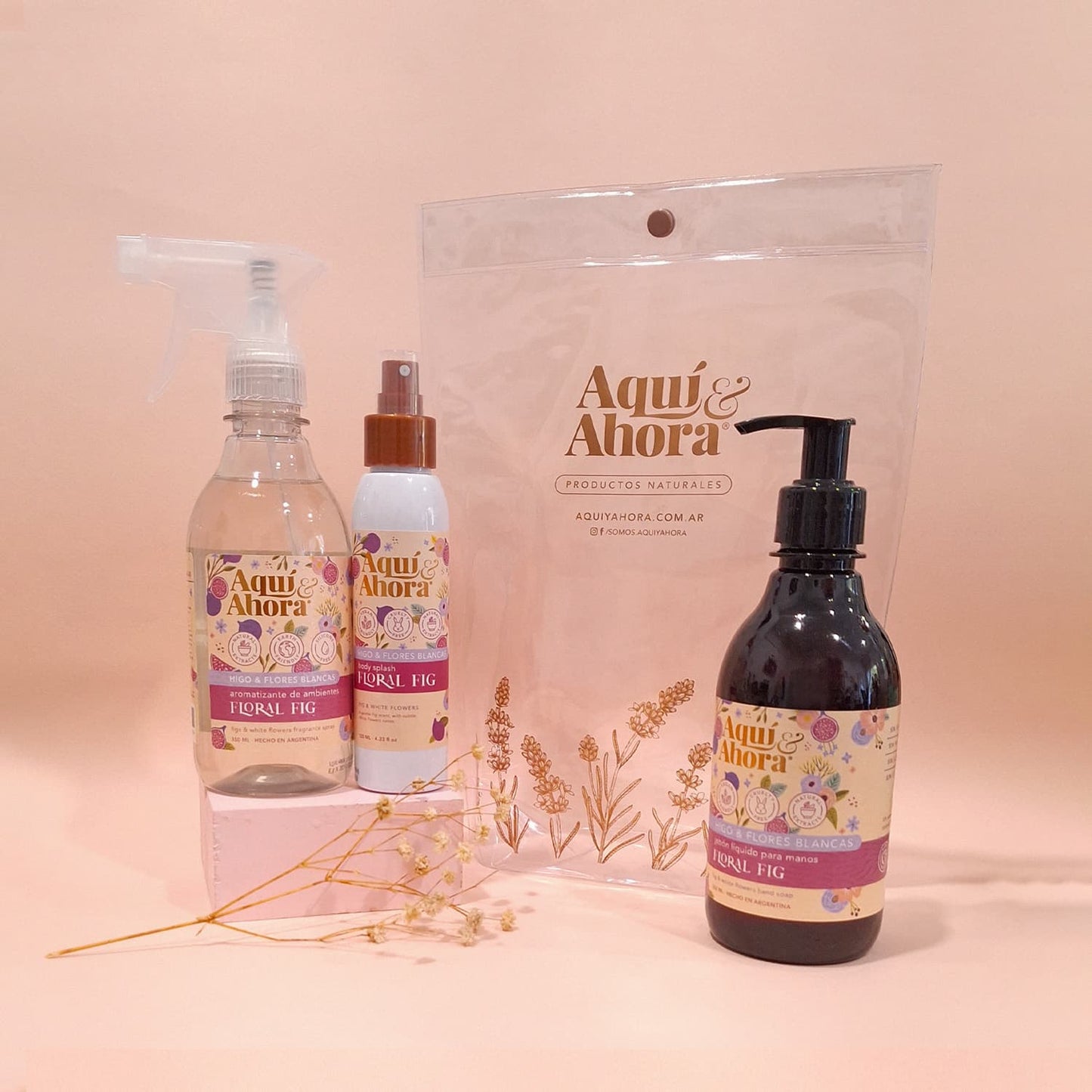 Set Premium Cristal - Body Splash + Jabon Liquido + Aromatizante