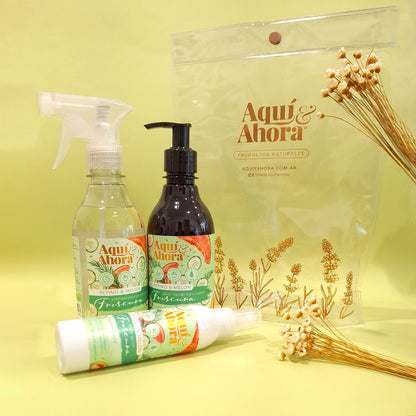 Set Premium Cristal - Body Splash + Jabon Liquido + Aromatizante