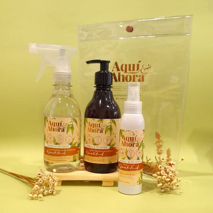 Set Premium Cristal - Body Splash + Jabon Liquido + Aromatizante