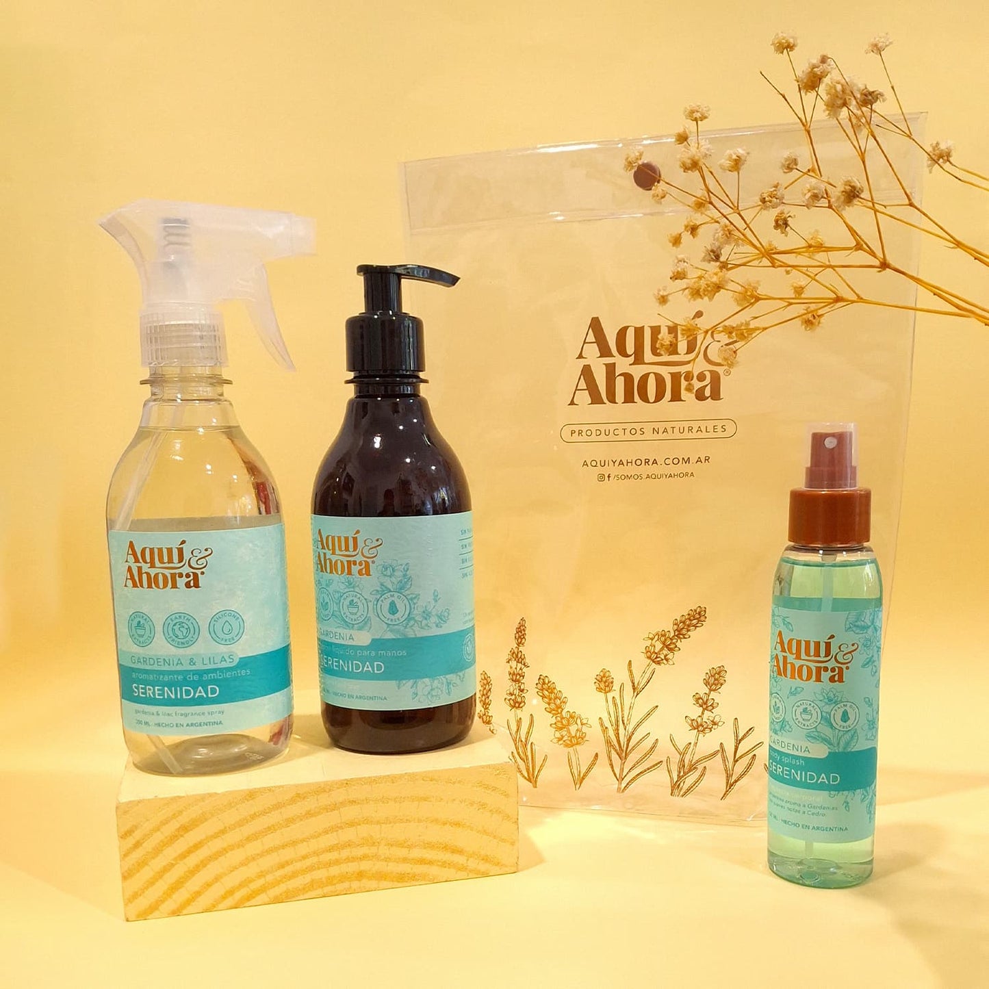 Set Premium Cristal - Body Splash + Jabon Liquido + Aromatizante