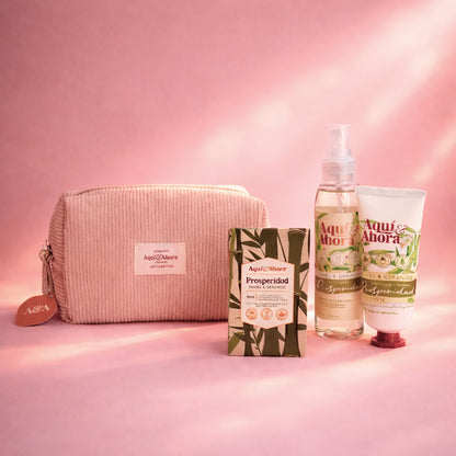 Set Neceser Corderoy + Body Splash + Crema + Jabón Natural