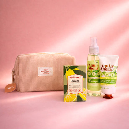 Set Neceser Corderoy + Body Splash + Crema + Jabón Natural