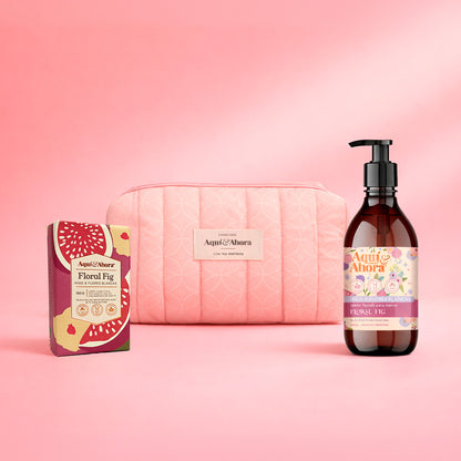 Set Neceser Estampado + Jabón Líquido + Jabón Natural