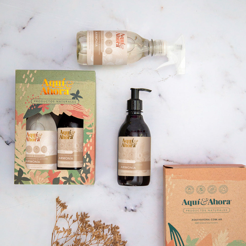 Set Jabon Liquido + Aromatizante + Estuche Exhibidor