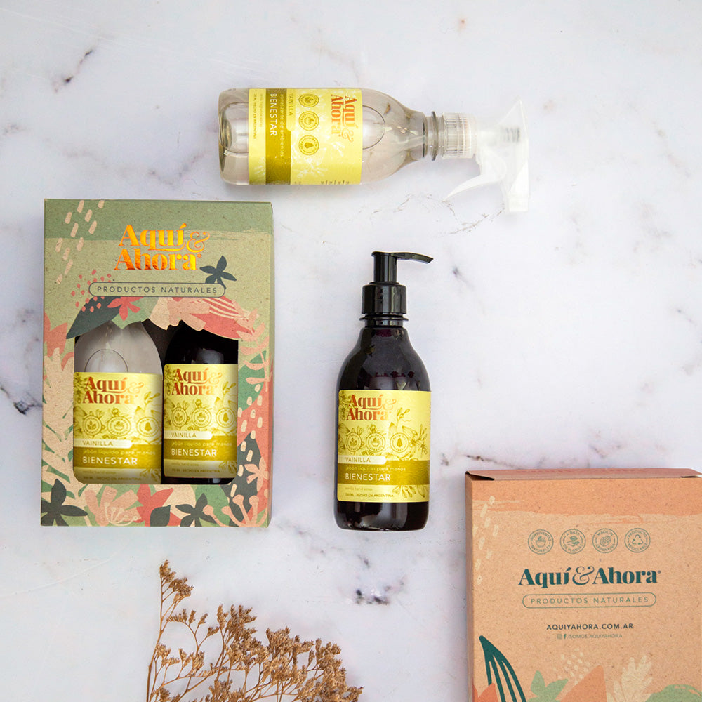 Set Jabon Liquido + Aromatizante + Estuche Exhibidor