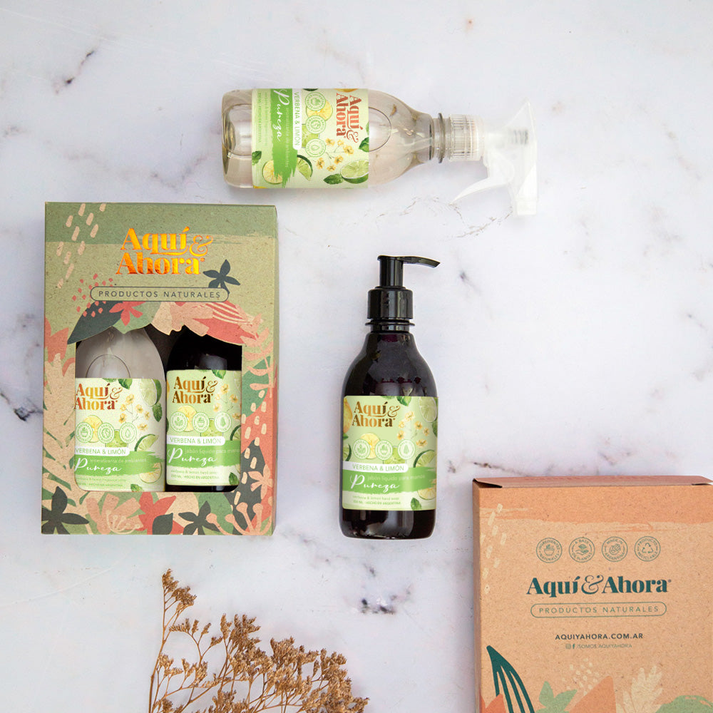 Set Jabon Liquido + Aromatizante + Estuche Exhibidor