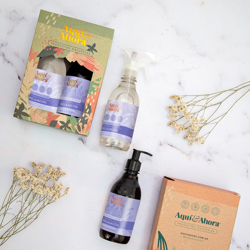 Set Jabon Liquido + Aromatizante + Estuche Exhibidor