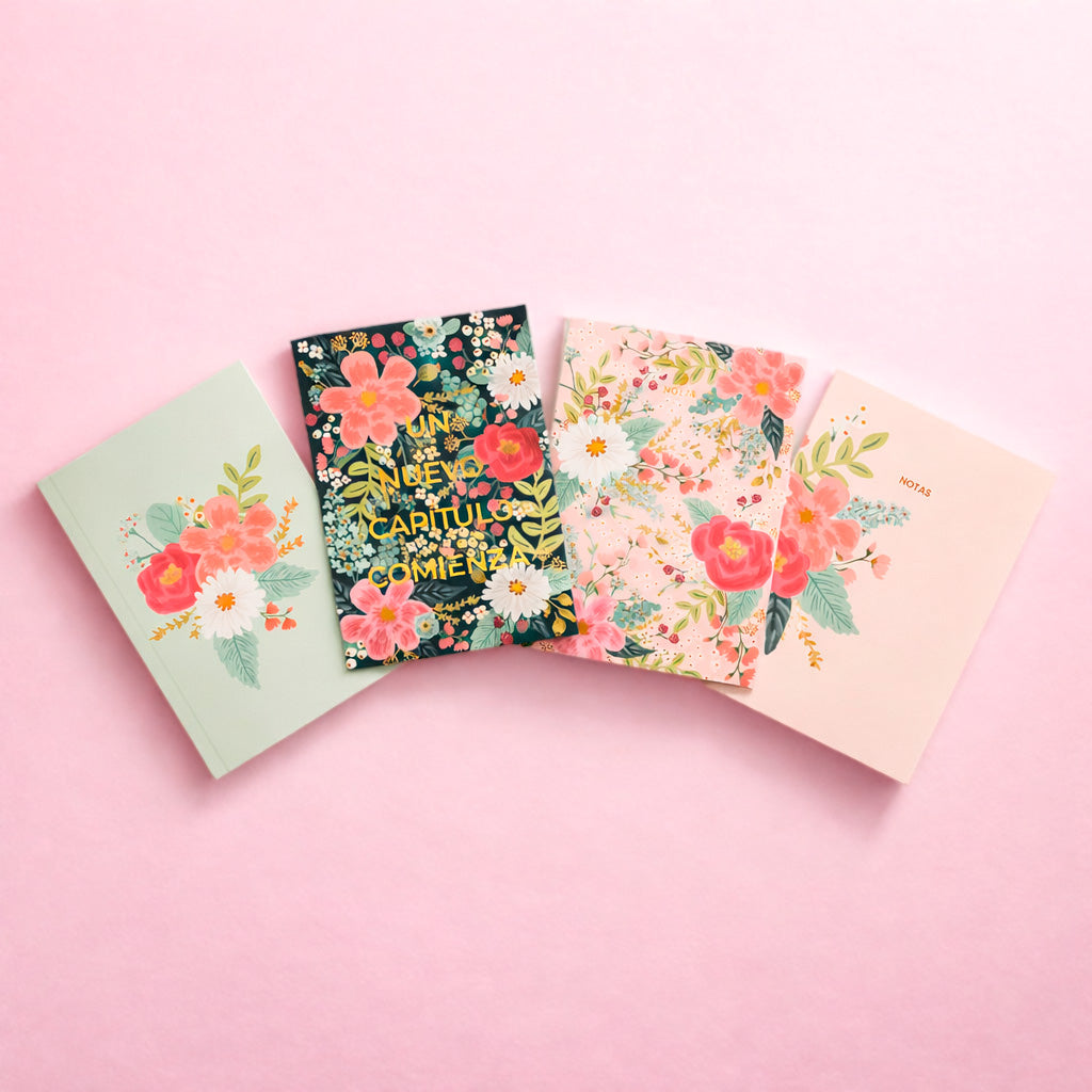 Libretas Cosidas Medianas A5 - BOX X 4