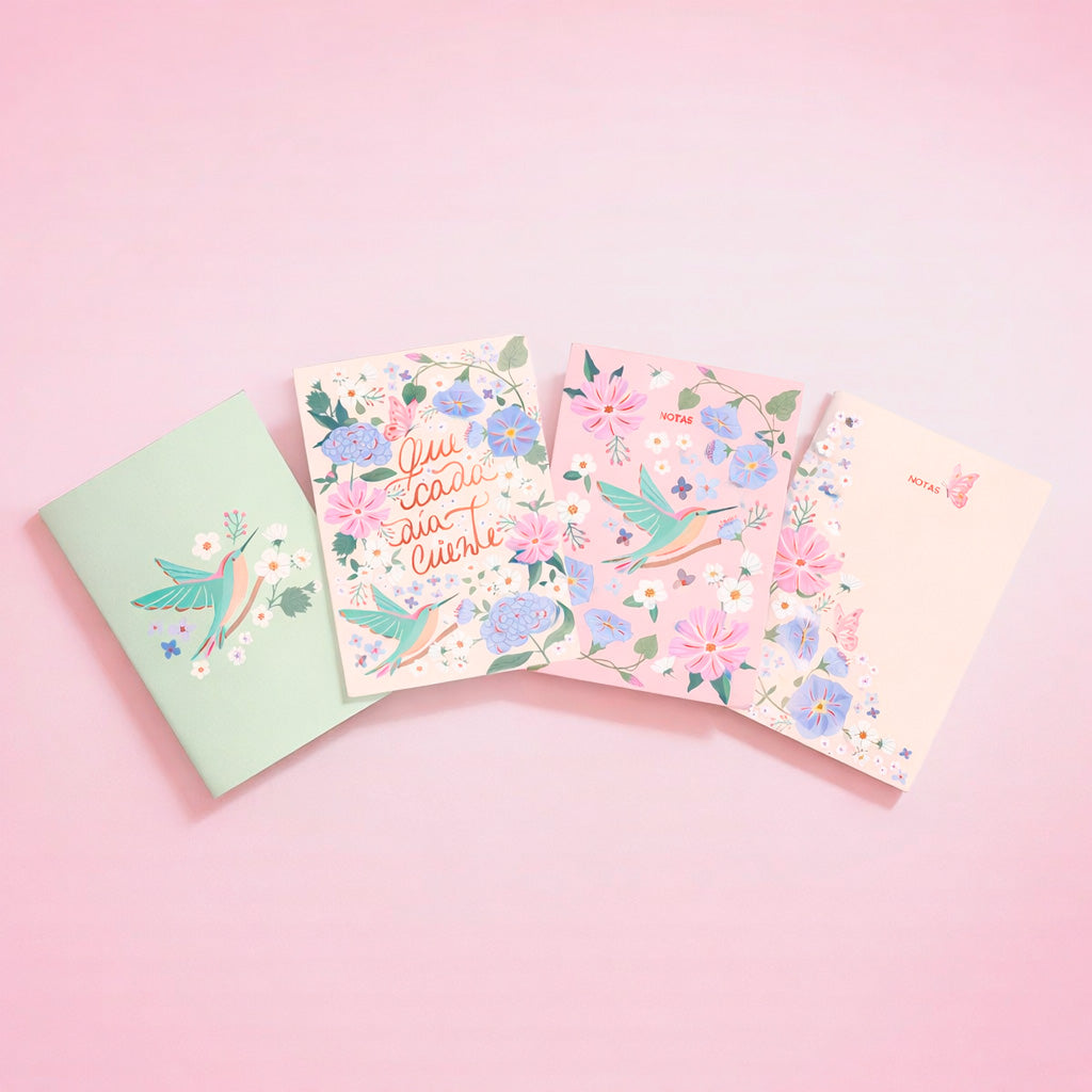 Libretas Cosidas Medianas A5 - BOX X 4