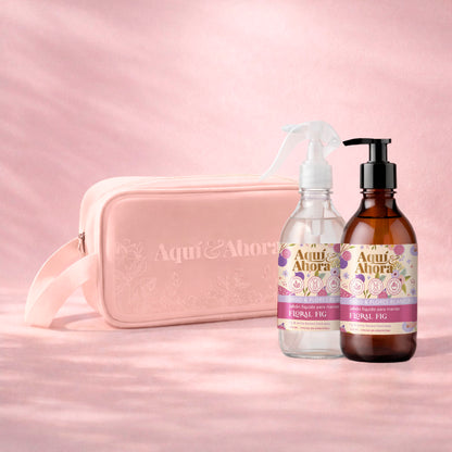 Set Neceser Clear + Jabón Líquido + Aromatizante