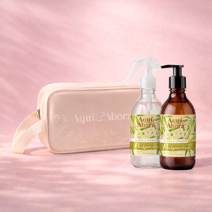 Set Neceser Clear + Jabón Líquido + Aromatizante