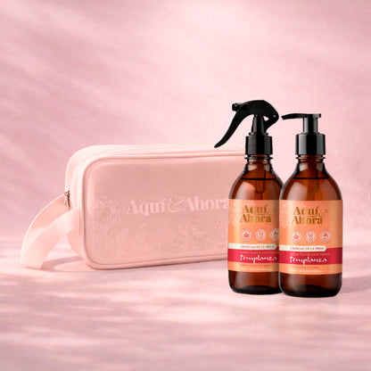 Set Neceser Clear + Jabón Líquido + Aromatizante