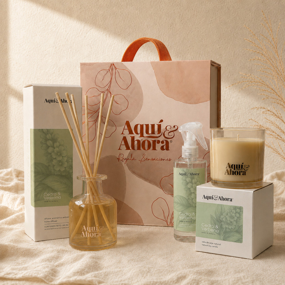 Set Premium Valija Blend - Vela Premium + Difusor + Aromatizante