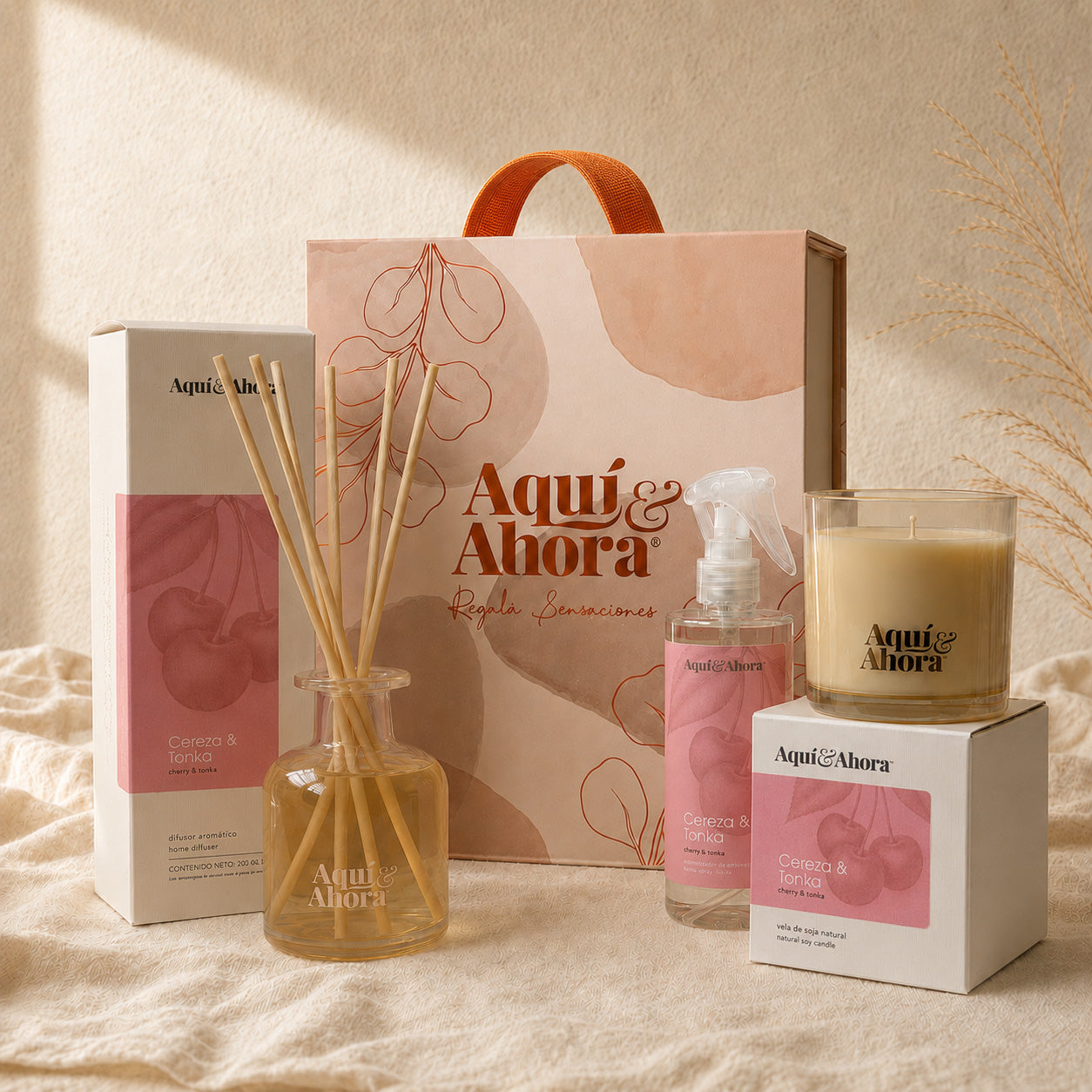 Set Premium Valija Blend - Vela Premium + Difusor + Aromatizante
