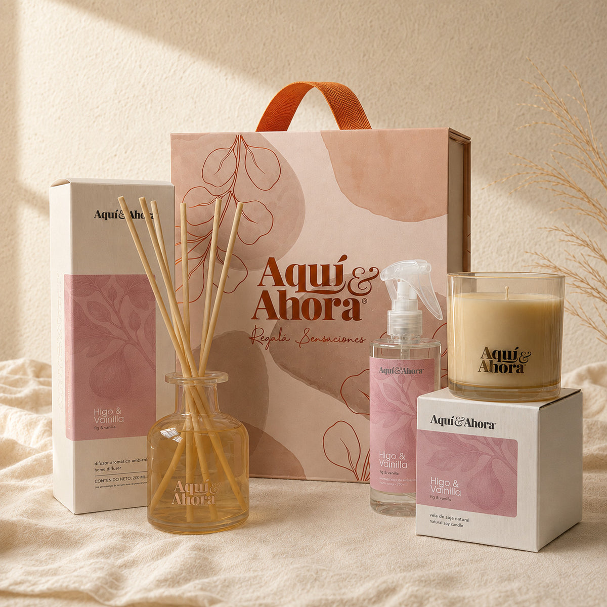 Set Premium Valija Blend - Vela Premium + Difusor + Aromatizante