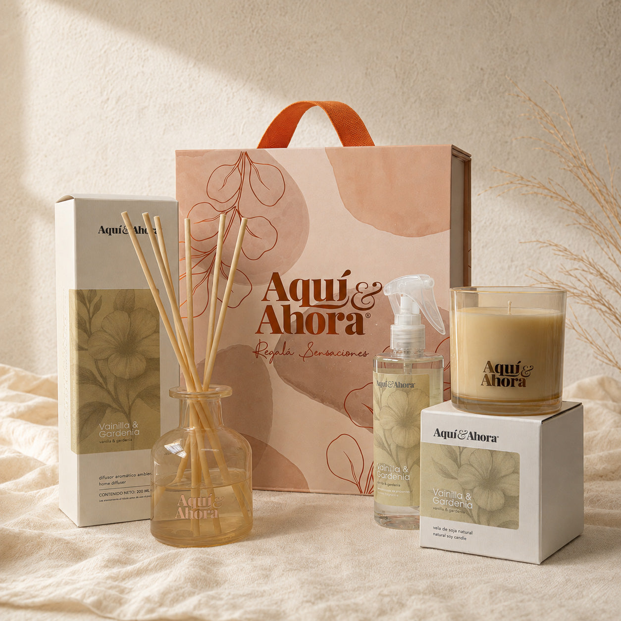 Set Premium Valija Blend - Vela Premium + Difusor + Aromatizante