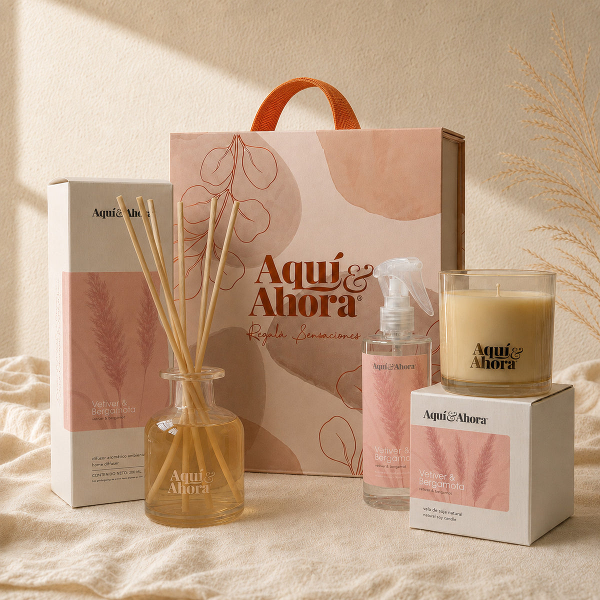 Set Premium Valija Blend - Vela Premium + Difusor + Aromatizante